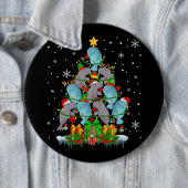 Santa Reindeer Elf Manatees Weihnachtsbaumleuchten Button (Beispiel)