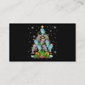 Santa Reindeer Elf Manatees Weihnachtsbaumleuchten Visitenkarte (Rückseite)
