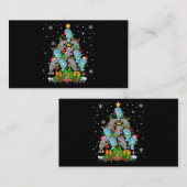 Santa Reindeer Elf Manatees Weihnachtsbaumleuchten Visitenkarte (Vorne/Hinten)