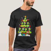 Santa Reindeer Elf Pythons As Christmas Tree Xmas T-Shirt (Vorderseite)