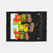 Santa Reindeer Elf Wildebeest In Christmas Socks U Fleecedecke (Vorderseite (Horizontal))