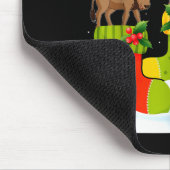 Santa Reindeer Elf Wildebeest In Christmas Socks U Mousepad (Ecke)