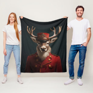 Santa Reindeer Fleecedecke