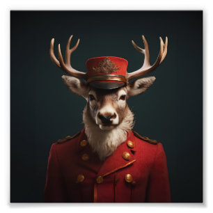 Santa Reindeer Fotodruck
