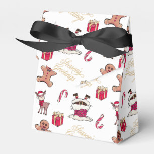 Santa Reindeer gibt Gingerbret Men Candy Cane Geschenkschachtel