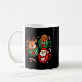 Santa Reindeer Gingerbread Faux Yarn Christmas Kaffeetasse (Links)