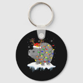 Santa Reindeer Hip Xmas Light Santa Reindeer Hip T Schlüsselanhänger (Vorderseite)