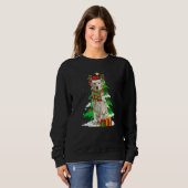 Santa Reindeer Labrador Retriever Dog Xmas Lights  Sweatshirt (Vorne ganz)