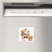 Santa & Reindeer Magnet (In Situ (Geschirrspüler))