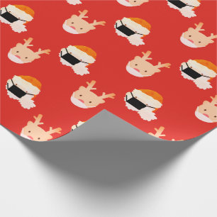 Santa Reindeer mit Maske Red Geschenkpapier