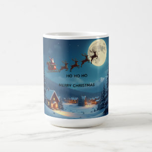Santa Reindeer Moon Tasse