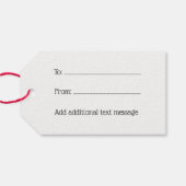 Santa Reindeer Over Snow Covered Town Lt Moon Geschenkanhänger (Rückseite Horizontal)