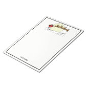 Santa Reindeer Over Snow Covered Town Lt Moon Notizblock (angewinkelt)