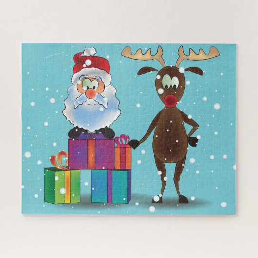 Santa & Reindeer Puzzle (Horizontal)