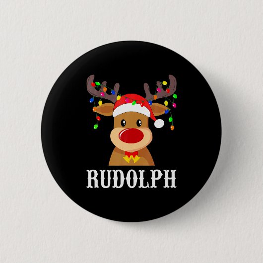 Santa Reindeer Rudolph Xmas Group Costume  Button (Vorderseite)