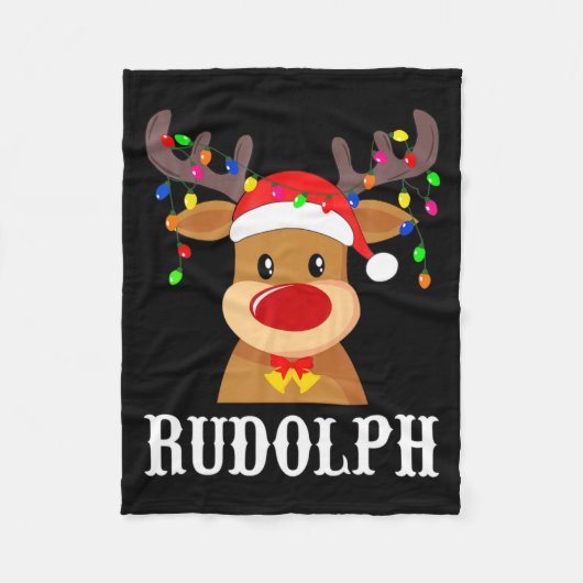 Santa Reindeer Rudolph Xmas Group Costume  Fleecedecke (Vorderseite)