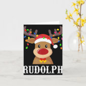 Santa Reindeer Rudolph Xmas Group Costume Karte (Gelbe Blume)