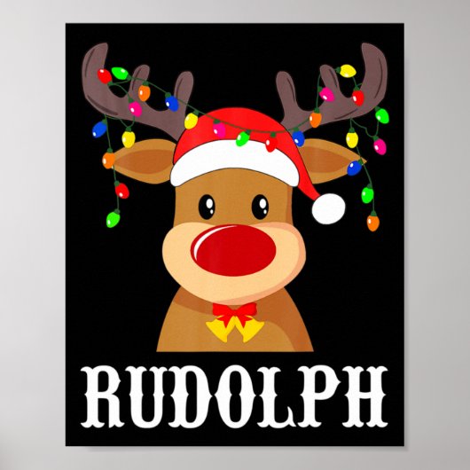Santa Reindeer Rudolph Xmas Group Costume  Poster (Vorne)