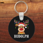 Santa Reindeer Rudolph Xmas Group Costume T Shirt Schlüsselanhänger (Vorderseite)