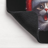 Santa Reindeer Selfie Cat Funny Christmas Tee  Mousepad (Ecke)