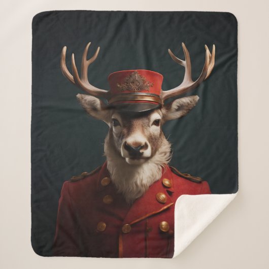 Santa Reindeer Sherpadecke (Vorderseite)