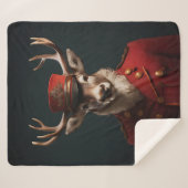 Santa Reindeer Sherpadecke (Vorderseite (Horizontal))