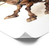 Santa Reindeer Sleigh mit Tree Poster (Ecke)