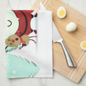 Santa, Reindeer & Snowman Küchentücher (Viertel Falte)