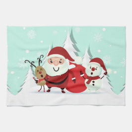 Santa, Reindeer & Snowman Küchentücher