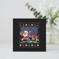 Santa Reindeer spielen American Football Ugly Xmas