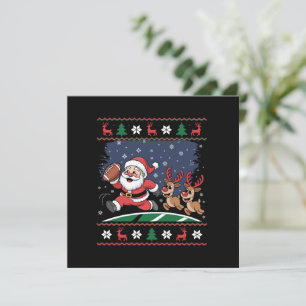 Santa Reindeer spielen American Football Ugly Xmas Einladung