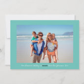 Santa Reindeer Tropical Island Sommerurlaub Feiertagskarte (Rückseite)