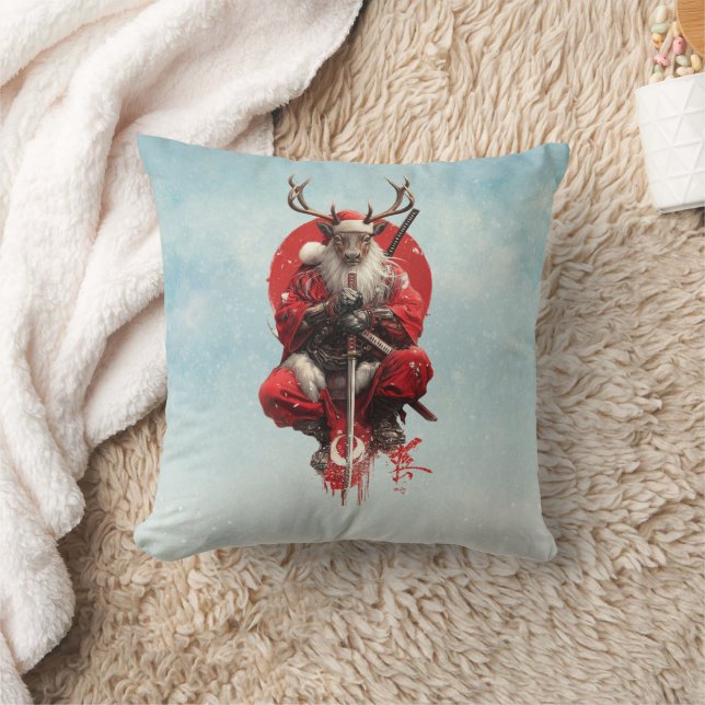 Santa Reindeer Warrior – Holiday Battle Edition Kissen (Decke)