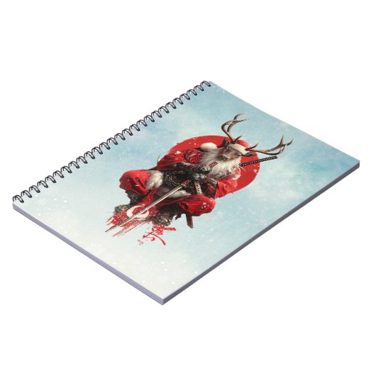 Santa Reindeer Warrior – Holiday Battle Edition Notizblock (Linke Seite)