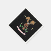 Santa Reindeer Xmas Weihnachtsgeschenk Christmoose Serviette (Ecke)
