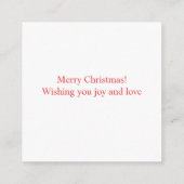 Santa Reindeers Candy Cane Weihnachten Begleitkarte (Rückseite)