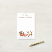 Santa Reindeers Christmas Post-it Klebezettel (Auf Schreibtisch)