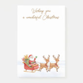 Santa Reindeers Christmas Post-it Klebezettel (Vorderseite)