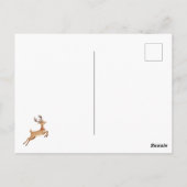 Santa Reindeers Sleigh Christmas Postcard Postkarte (Rückseite)