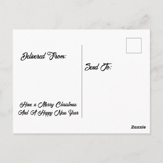 Santa Reiten Snowboard Psychedelische Farben Postkarte (Rückseite)