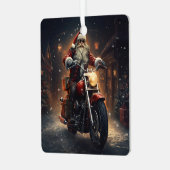 Santa reitet auf einem Harley Weihnachtsschmuck (Vorderseite links)