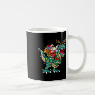 Santa Reitet Dinosaurier T Rex Hirsche Kinder Jung Kaffeetasse