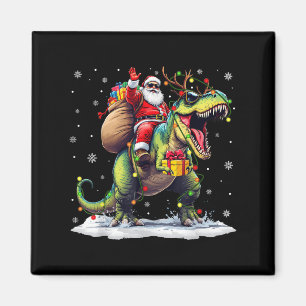 Santa Reitet Dinosaurier T Rex Weihnachten Jungen Magnet