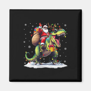 Santa Reitet Dinosaurier T Rex Weihnachten Jungen  Magnet