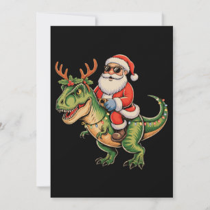 Santa Reitet Dinosaurier T Rex Weihnachten Retro X