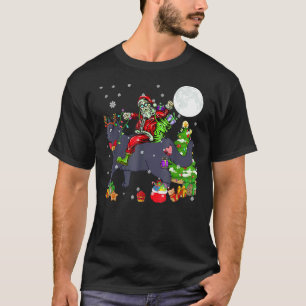 Santa Reitet Rentier Britisch Kurzhaar Katze Chris T-Shirt