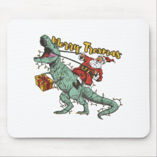 Santa reitet T Rex - Frohe Trexmas Mousepad