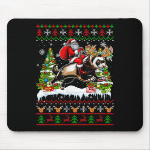 Santa Reittier Frettchen Weihnachten Kinder Famili Mousepad