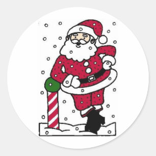Santa Relaxe am Nordpol Weihnachtsfeiertage Siegel Runder Aufkleber