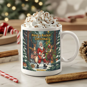 Santa Rentier Band Rockin' Weihnachten Kaffeetasse